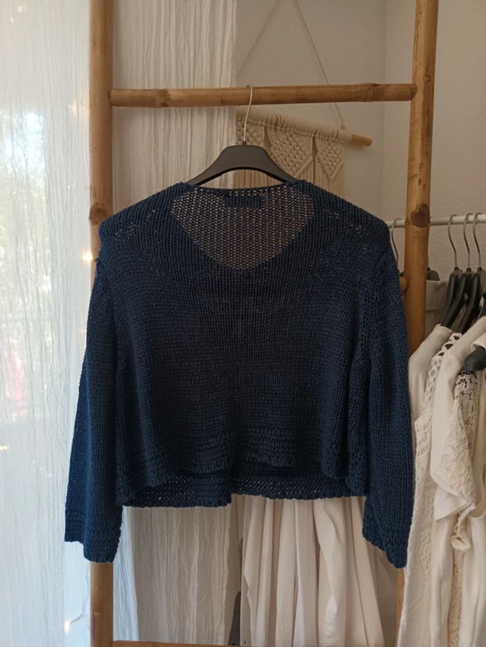 Joli pull bleu marine Peruzzi taille S - photo numéro 3