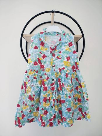 5 ans robe été vintage étiquette coupée