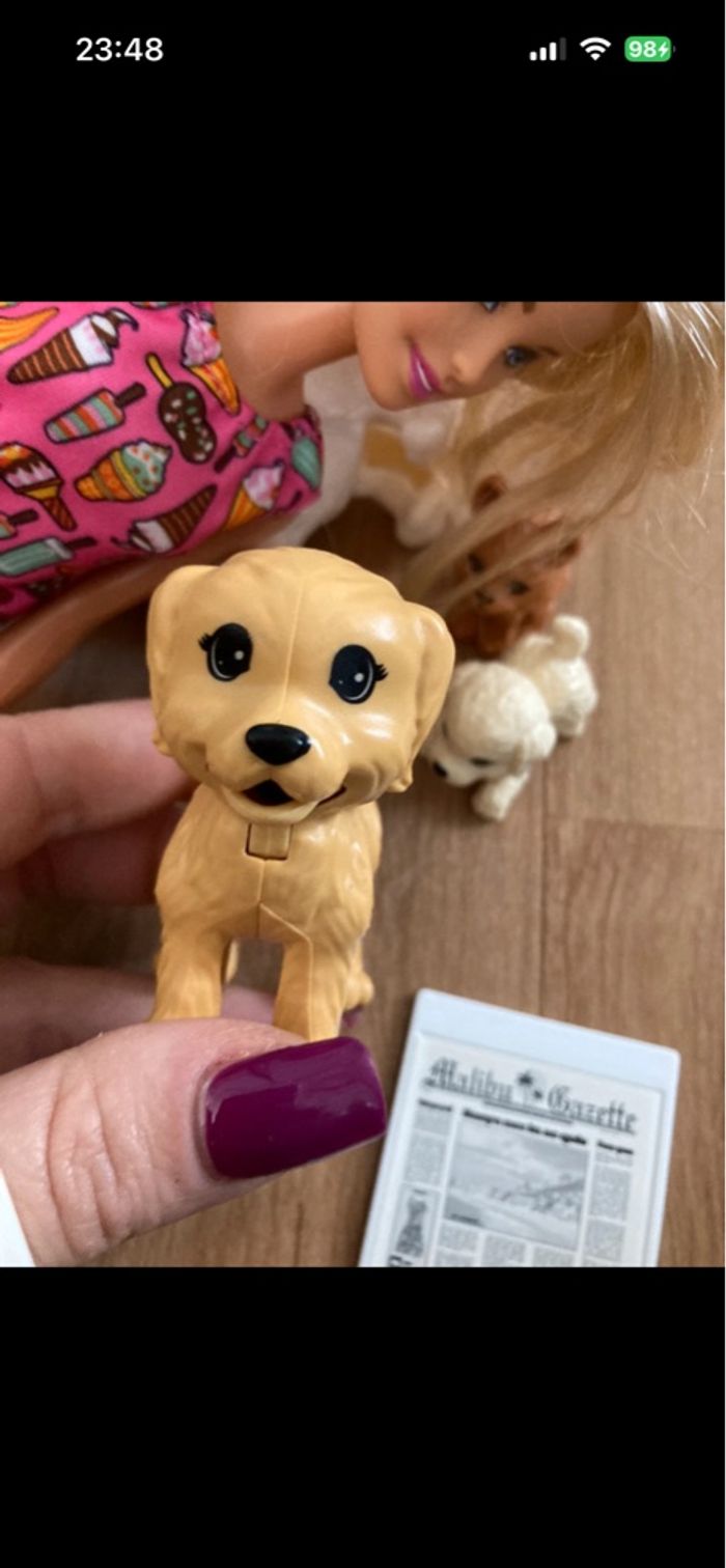 Barbie coffret poupée et ses 4 chiens - photo numéro 8