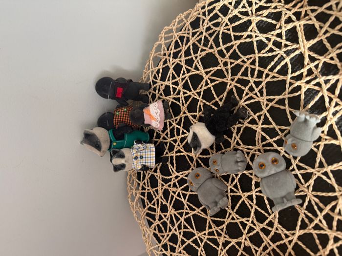 familles sylvaniennes ancien blaireau sous bois rare La famille Taupe Sylvanian Families Vintage Pai - photo numéro 4