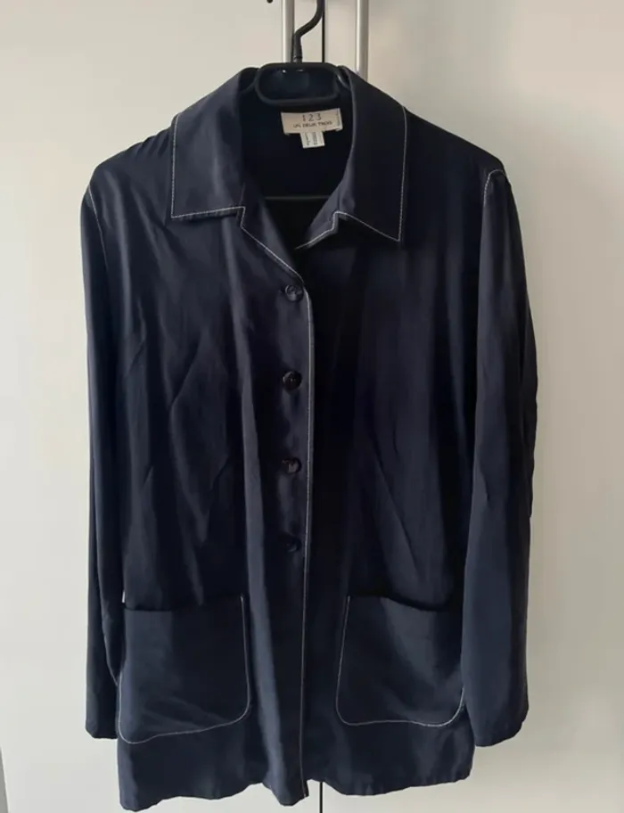 Veste Un Deux Trois légère bleue