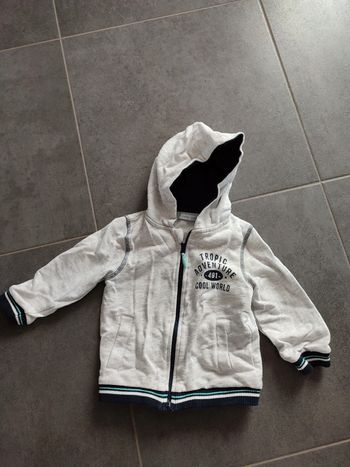 Pull sweat à capuche zippé