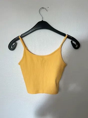 Débardeur court jaune