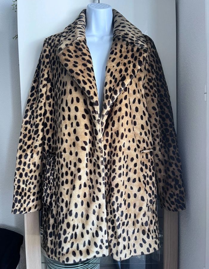 Manteau léopard mango taille s - photo numéro 2