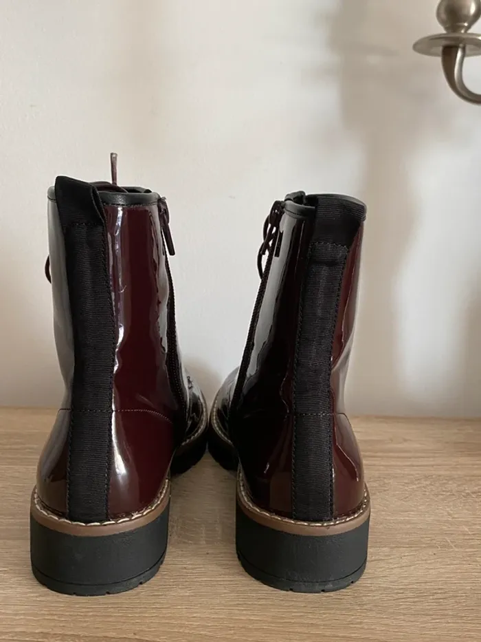 Bottines vernies bordeaux - photo numéro 6