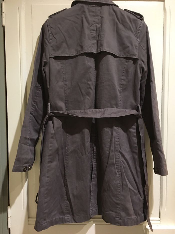 Trench-coat bleu intérieur pois taille 40 - photo numéro 3