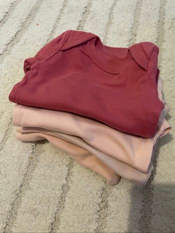 Lot 5 bodys manche longue unis