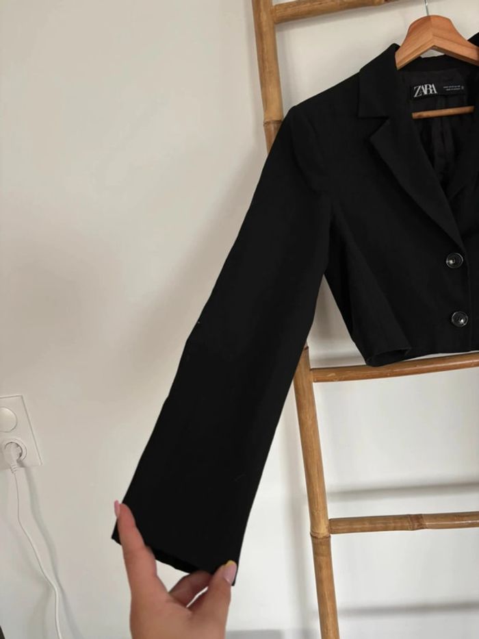 Blazer court noir zara taille S - photo numéro 6
