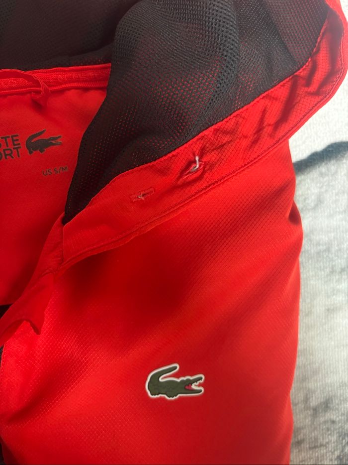 Veste Lacoste d’extérieur/survêtement rouge et noir taille S 46/48 - photo numéro 4