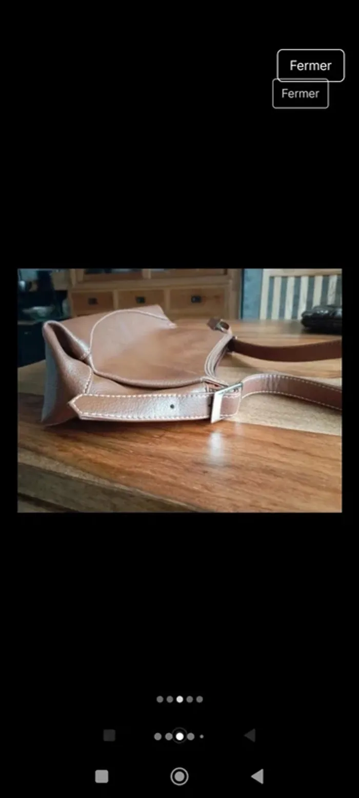 Sac style baguette en cuir - photo numéro 3