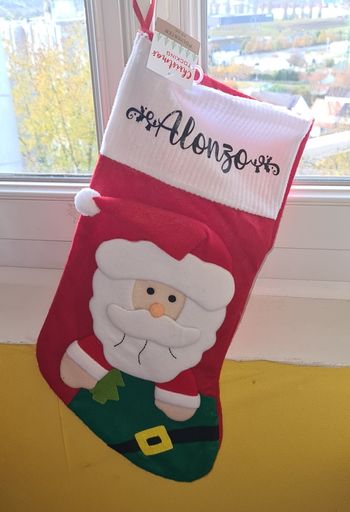 Botte chausette de noël personnalisé