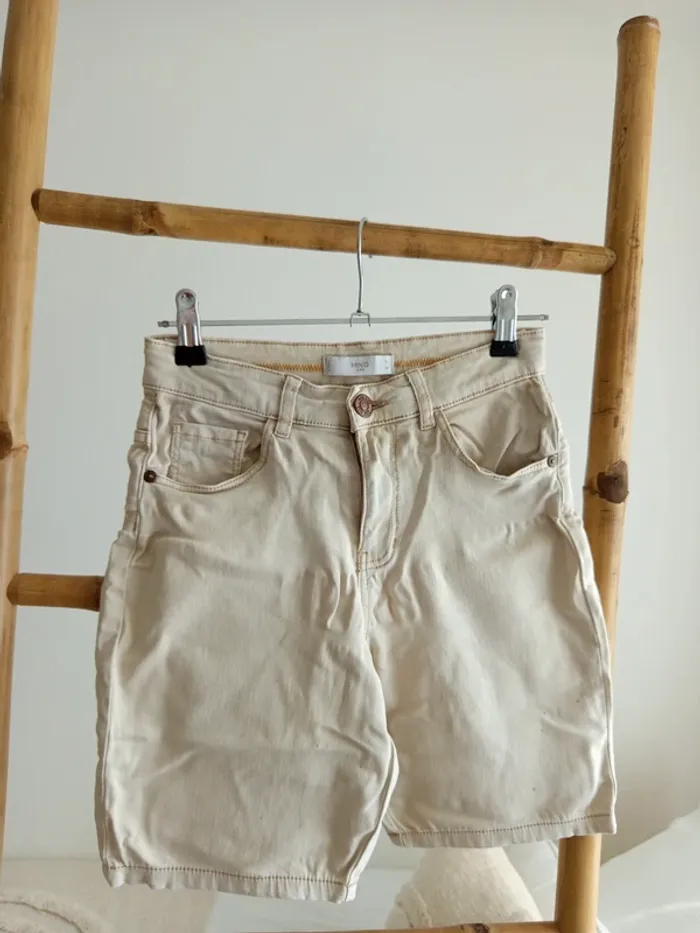 Short chino beige crème Mango Kids 10 ans