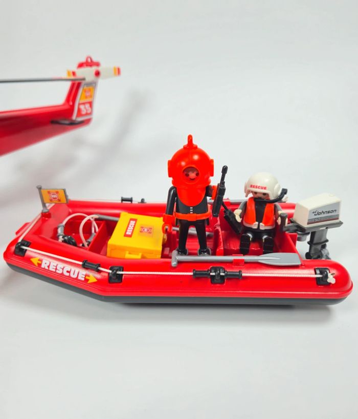 Playmobil Hélicoptère de pompiers et Bateau - photo numéro 4