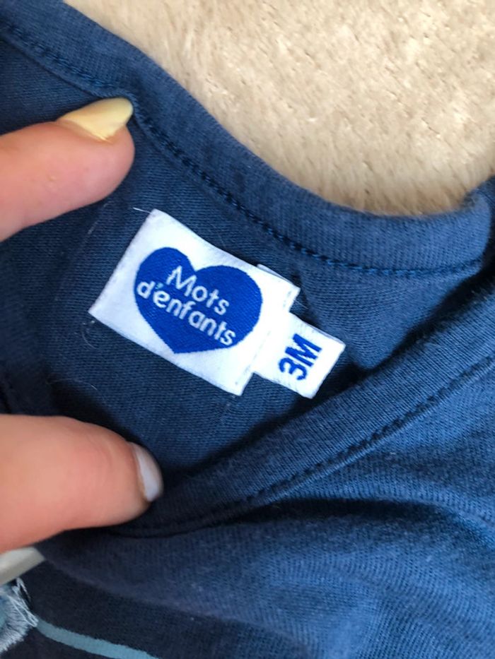 T-shirt / 3mois / mots d’enfants - photo numéro 2