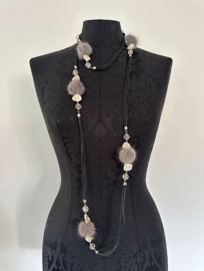 Long collier a pom-poms - photo numéro 4