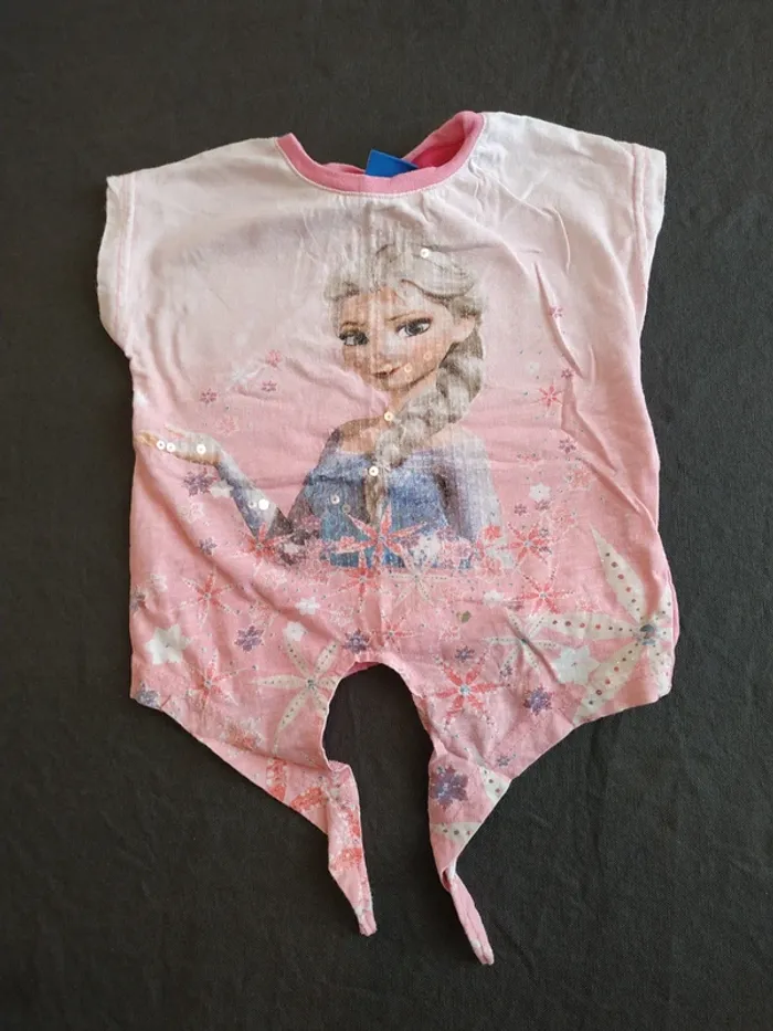 Tee shirt reine des neiges 3 ans