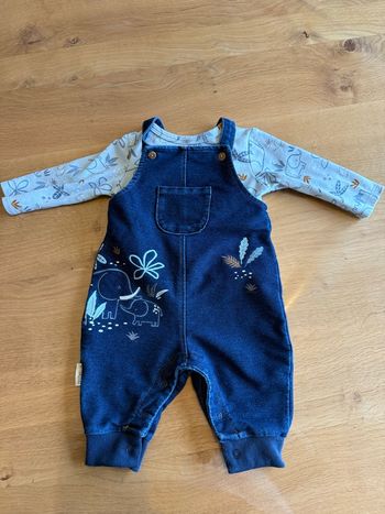 Ensemble combinaison et tee shirt Petit béguin 6 mois