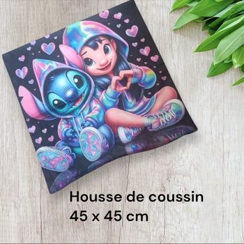 Housse de coussin stitch disney