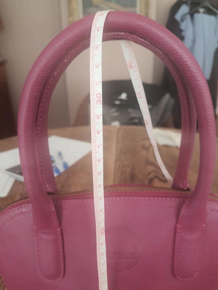 Jolie sac à main No Stress en cuir Violet - photo numéro 11