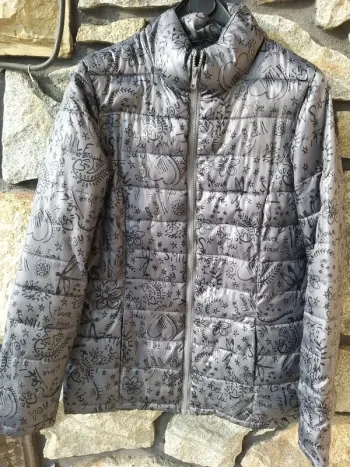 Veste matelassée femme grise et noire