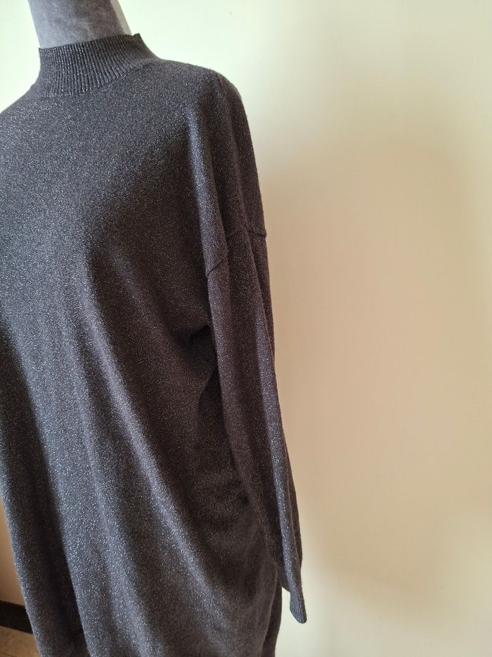 Robe pull noire paillettée taille 42 kiabi - photo numéro 3