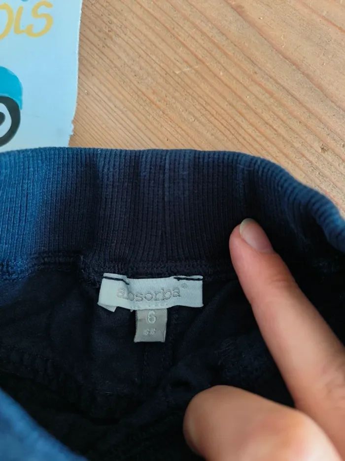 Lot de 4 pantalons bébé garçon 6 mois - 3 pommes, absorba & Oabïbi - photo numéro 7