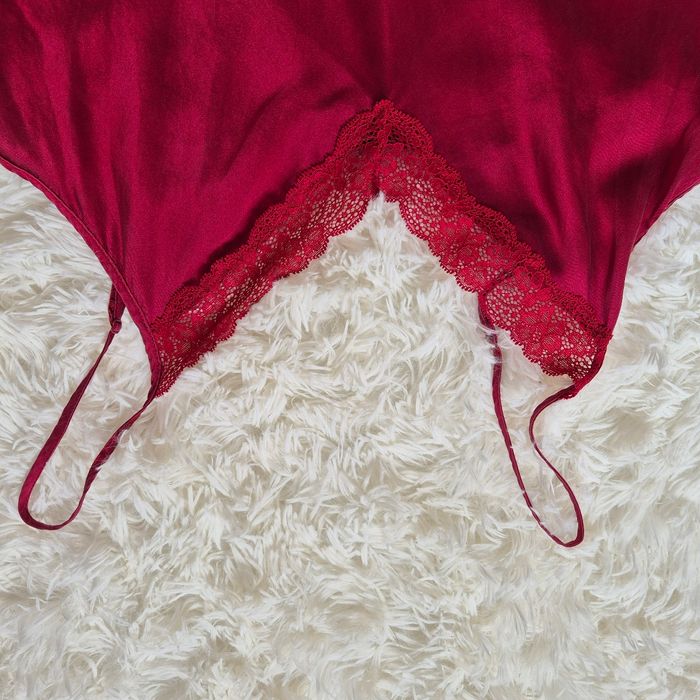 Nuisette en 100% soie milky rouge bordeau - Etam - Taille M : 38 - 40 - photo numéro 3
