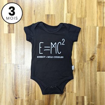 Body geek noir E=mc² - 3 mois
