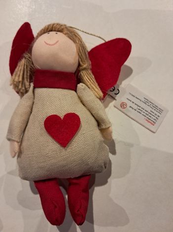 Ange en tissu pour décoration de Noël