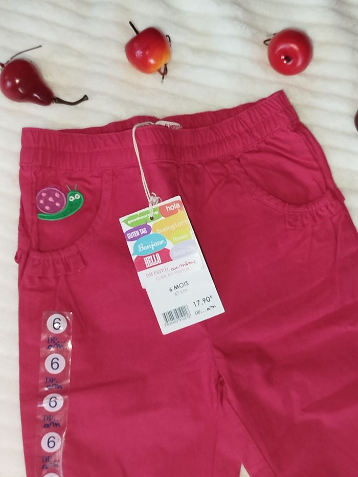 Dpam Pantalon fille 6 mois NEUF - photo numéro 2