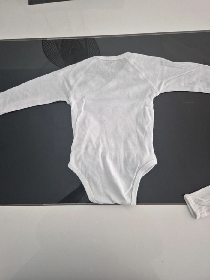 Lot de 2 bodies manches longues 12 mois - photo numéro 7