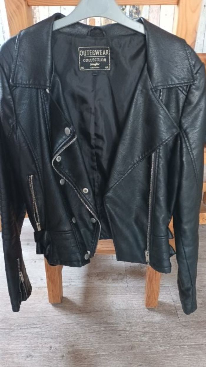 Blouson simili cuir noir