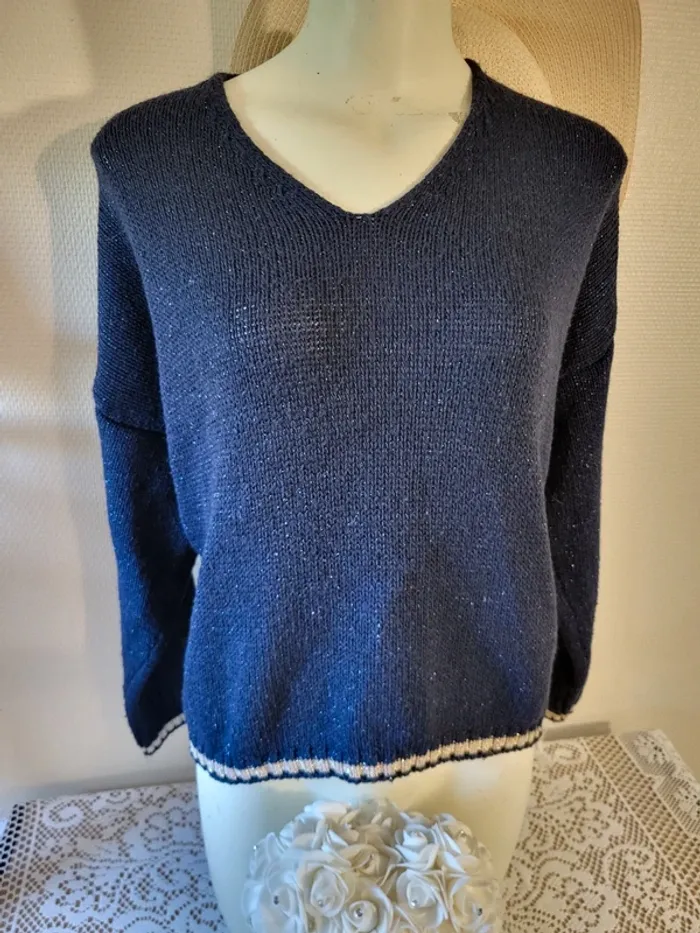 Pull maille brillant