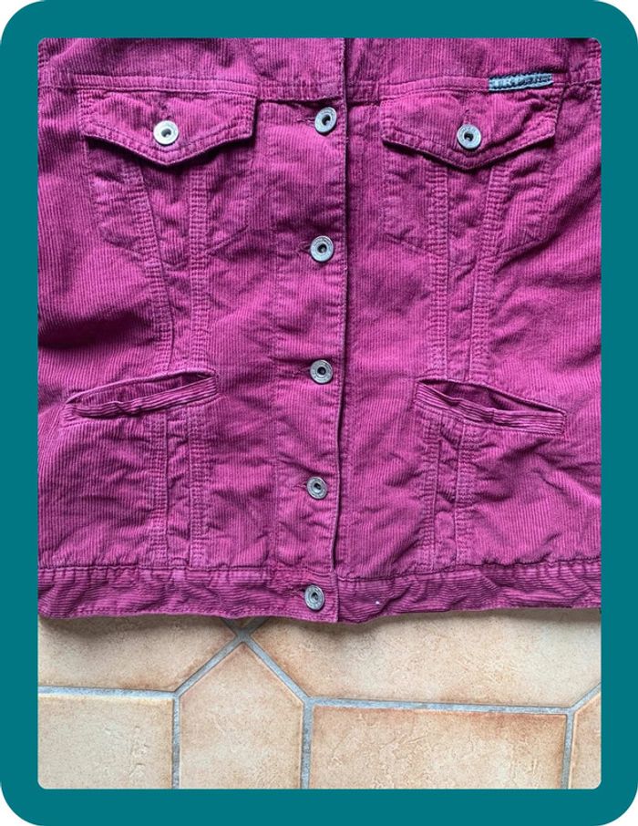 Veste / Chemise en velours côtelé vintage - photo numéro 4