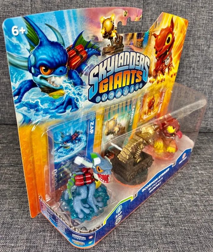 Collector Figurines Skylanders : Giants - Zap + Scorpion Striker + Hot Dog NЕUF (prix Amazo: 45eur) - photo numéro 5