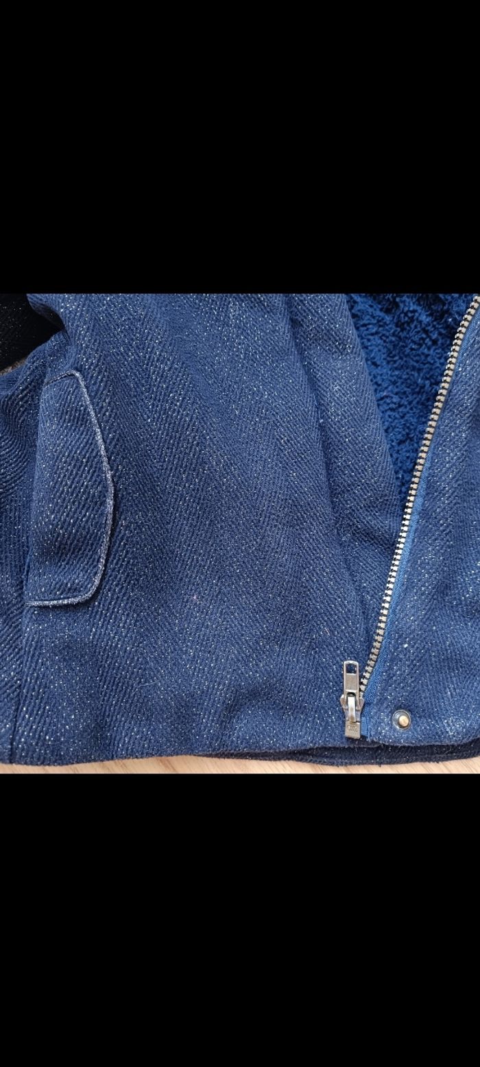 Manteau bleu marine avec paillettes TAO - photo numéro 6