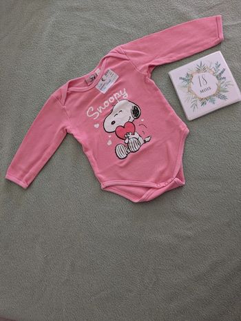 Body manches longues rose 18 mois