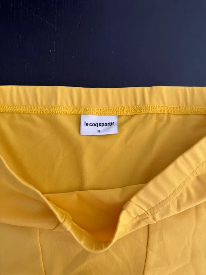 Short cycliste Le Coq Sportif jaune – Taille M - photo numéro 3