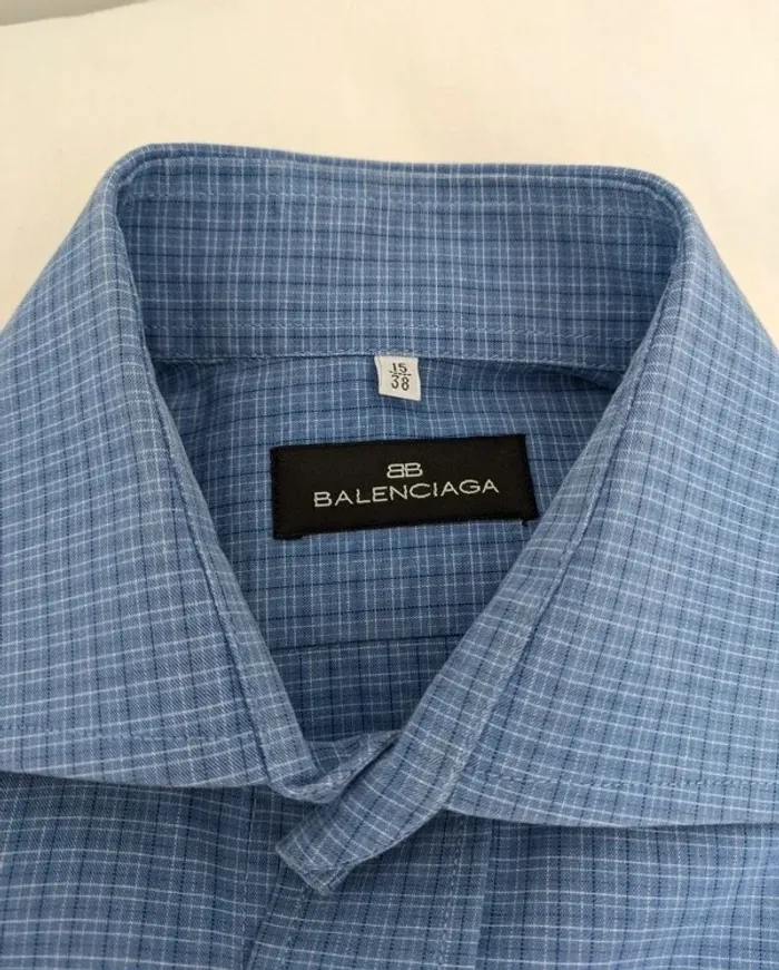 Chemise à carreaux - Balenciaga - taille L (15/38) - photo numéro 5