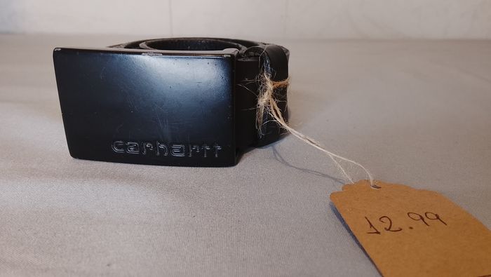 Ceinture en clip en cuir noir Carhartt - photo numéro 2