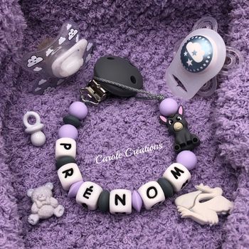 Attache tétine personnalisé en silicone âne 3d