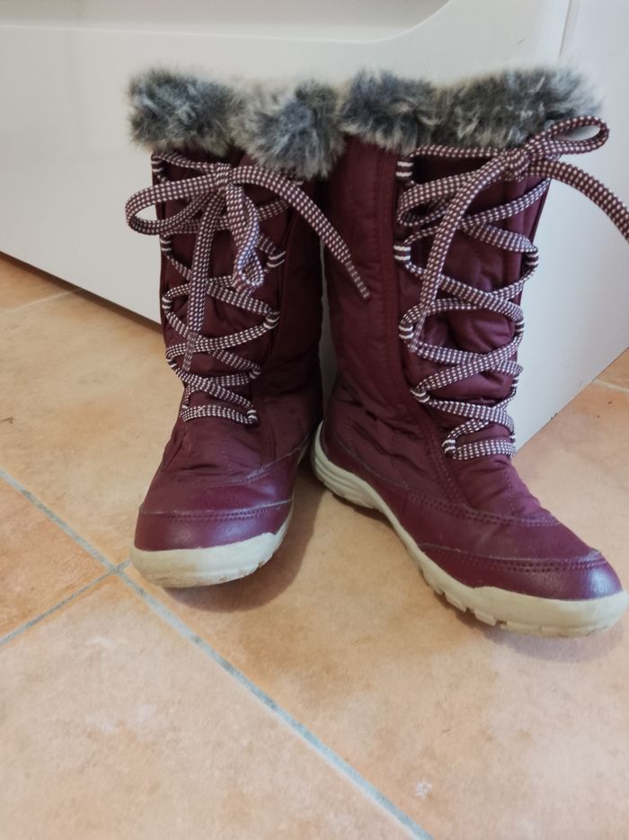 Boots Quechua polaire Mauve taille31 - photo numéro 2