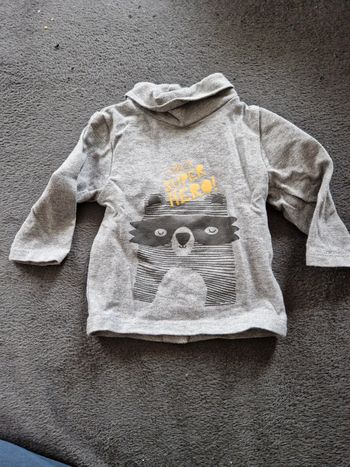 Tee shirt manches longues 1 mois (52-55 cm)