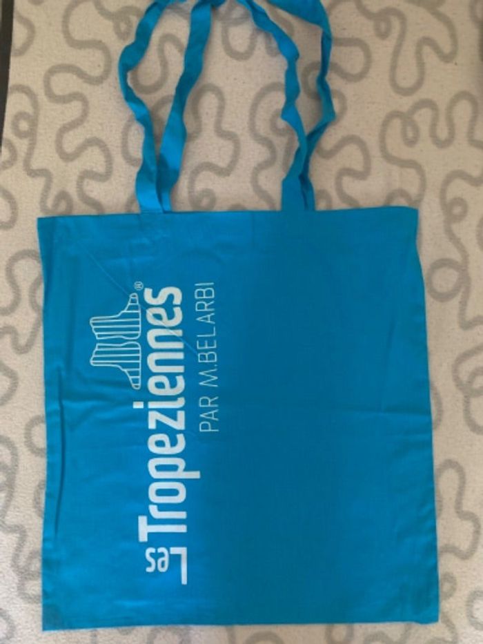 Tote bag les tropeziennes bleu turquoise