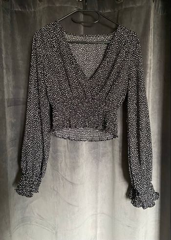 Blouse en cache coeur à manches longues