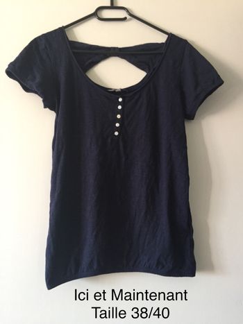T-shirt marine Ici et Maintenant Taille 38/40