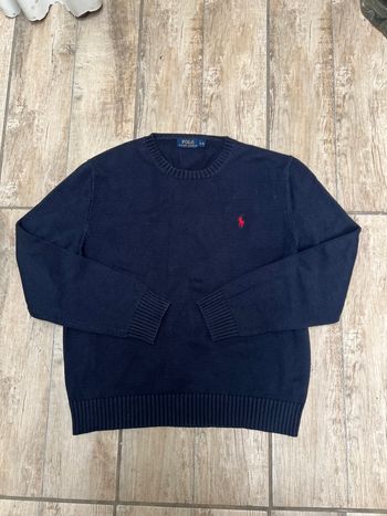 Pull tricot coton Ralph Lauren Polo navy taille L