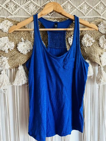 Débardeur bleu taille S