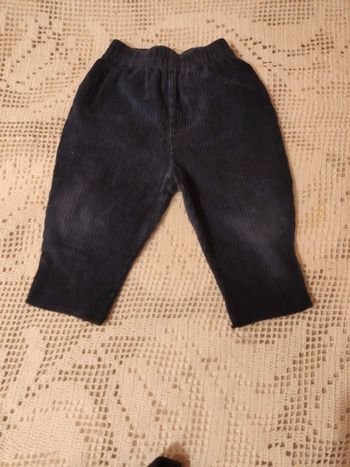 Pantalon velours bleu marine 6 mois
