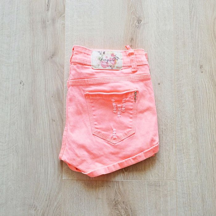 Daysie Denim Mini Short Jeans Rose Passion Femme Vintage Exclusive Collection (Taille 42)